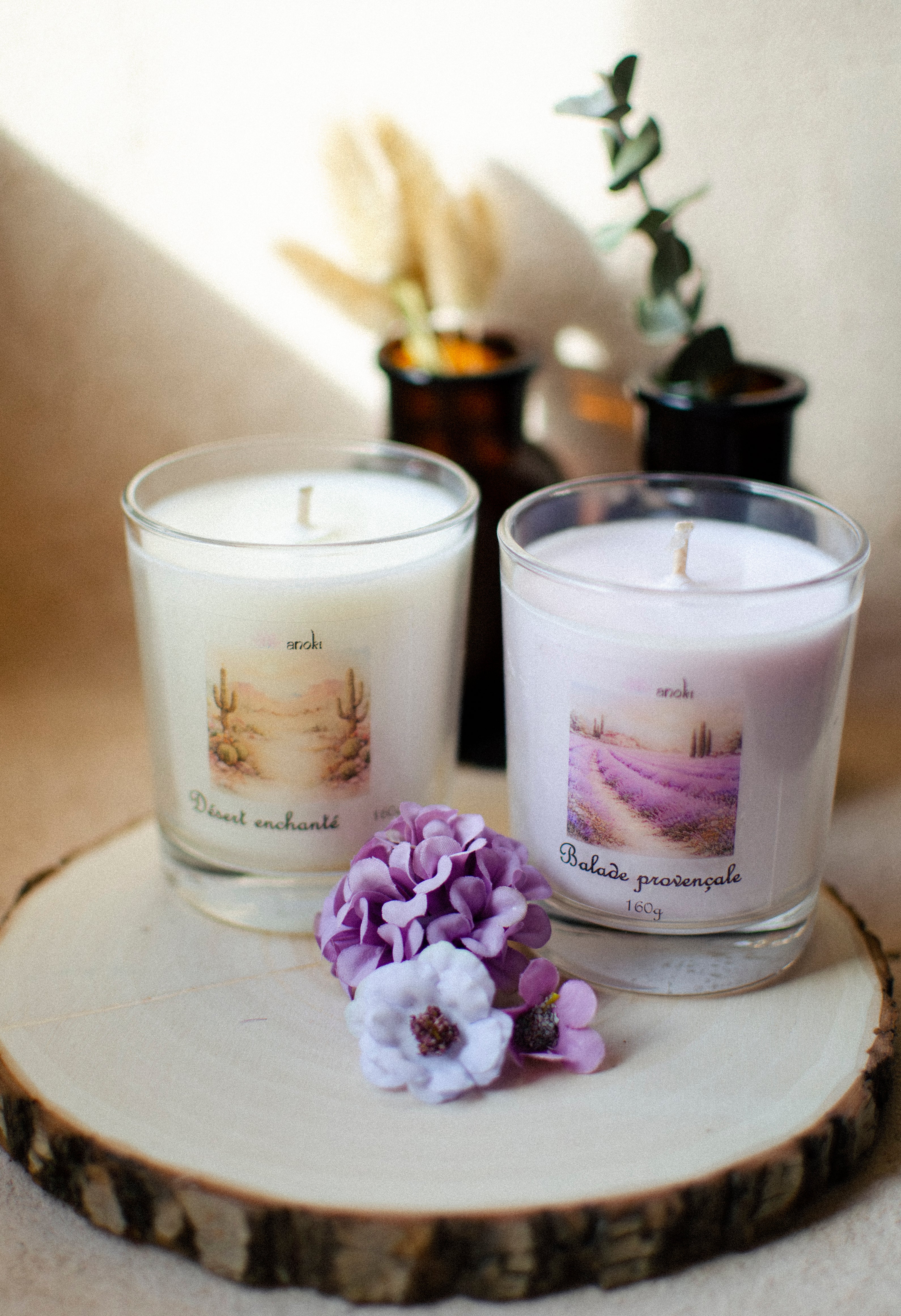 Lot de deux bougies classiques