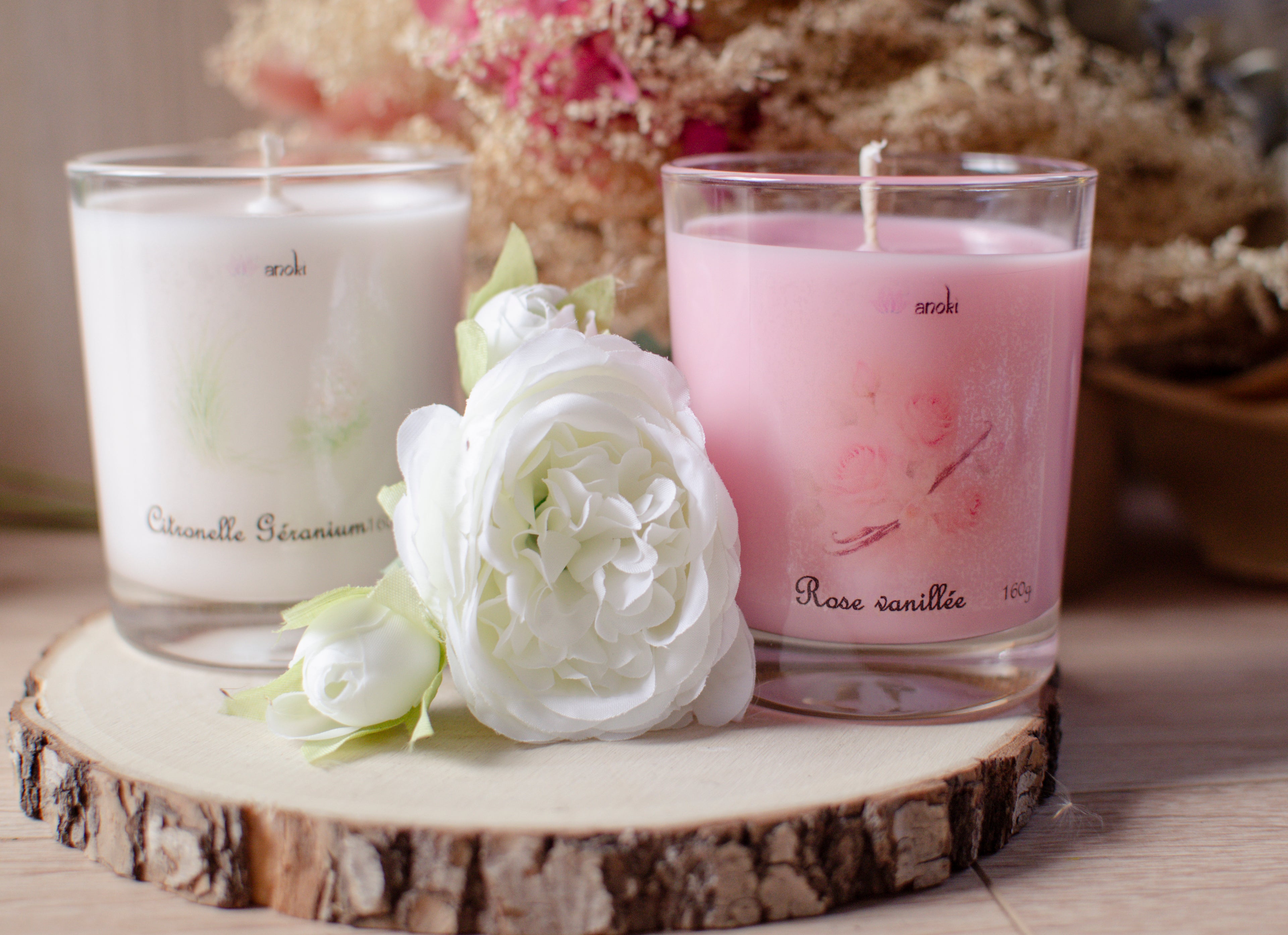 Lot de deux bougies classiques