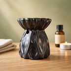 Brûle-parfum géométrique noir