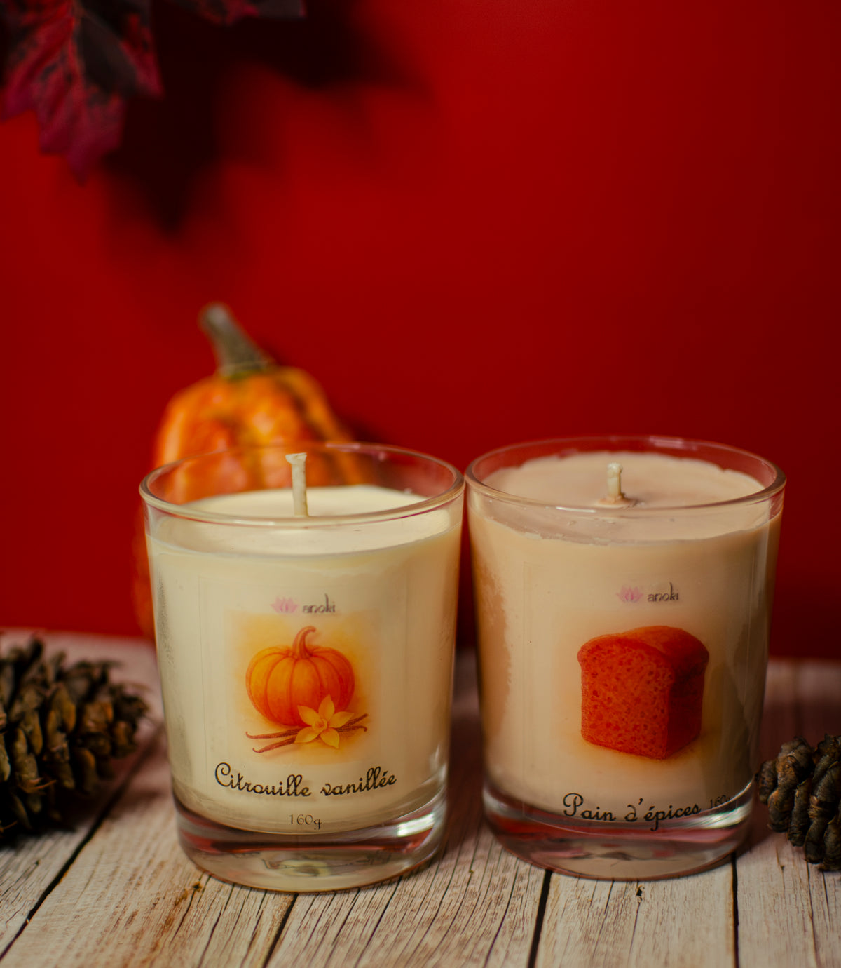 Lot de deux bougies classiques